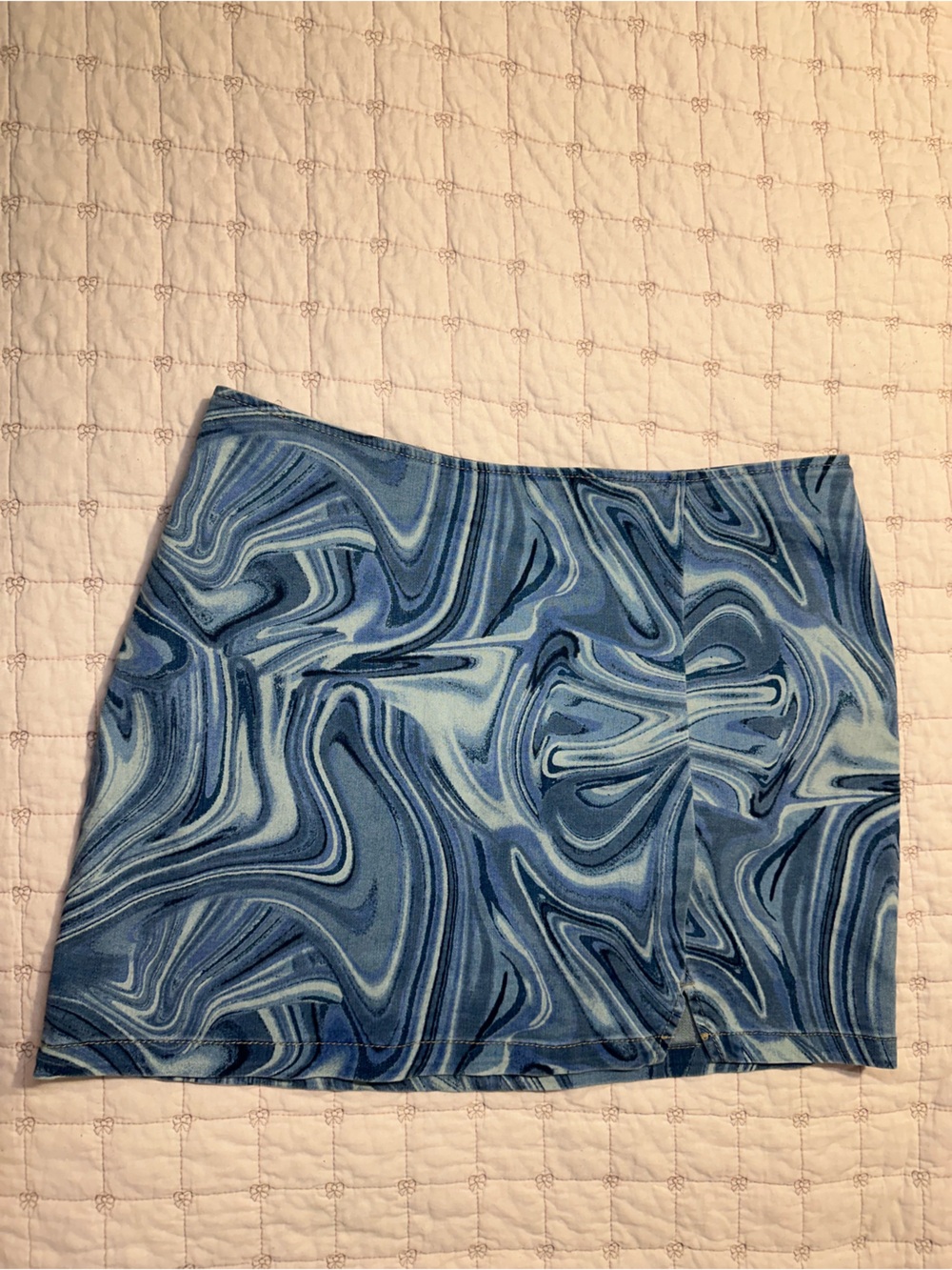 wild fable Blue Swirl Marble Mini Skirt